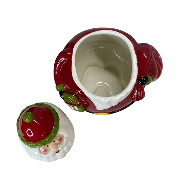 Santa Claus Ceramic Cookie Jar Living Quarters Holiday Kitchen Decor NEW - Picture 5 of 10